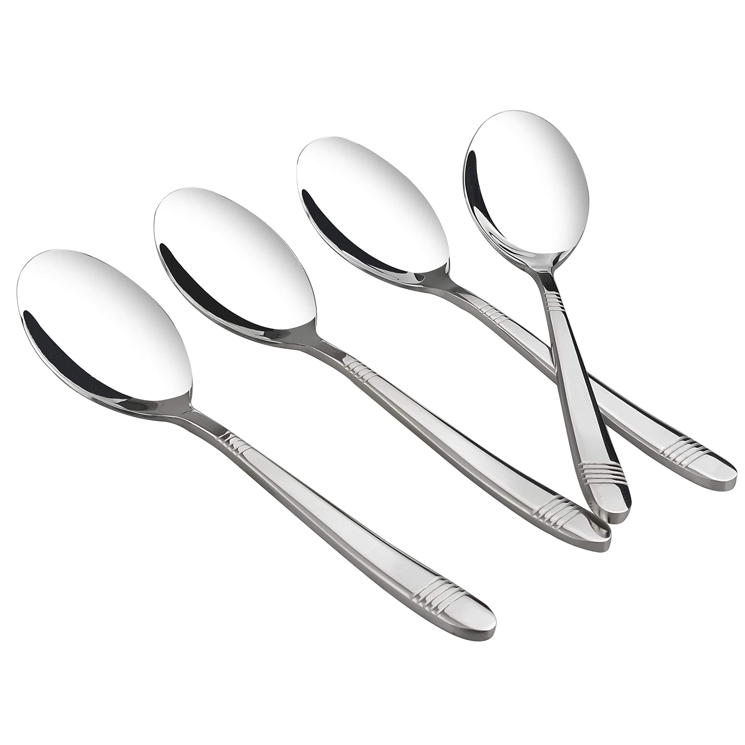 Bblina 6 Pieces Large Table Spoons for Serving, Stainless Steel Serving Utensil Spoon, 24 cm/ 9.45 Inch