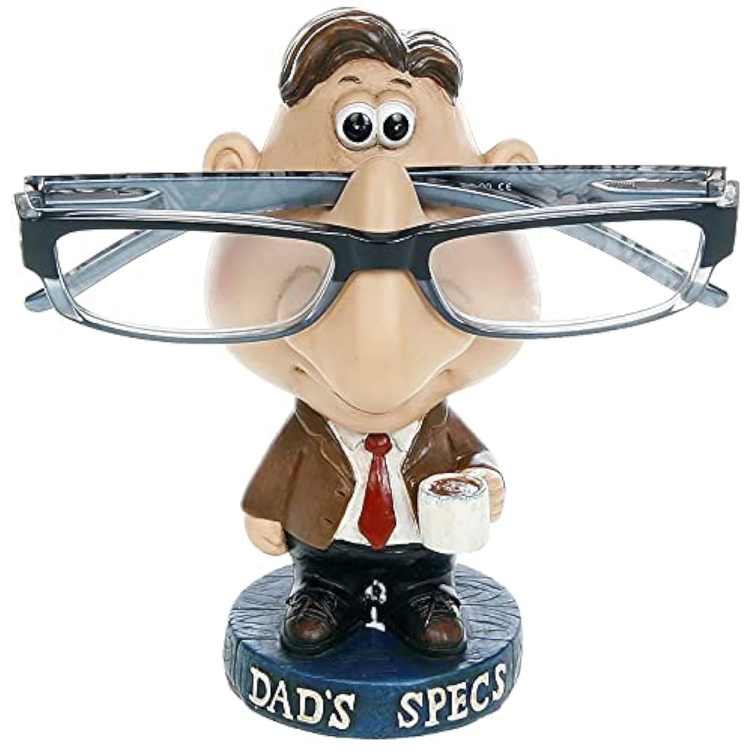 HTUK Novelty Comic Specs Glass Holder Dad Grandad Nan Mum Reading Glasses Stand Gift For Parents Gift For Grandparents (Comic Dad)