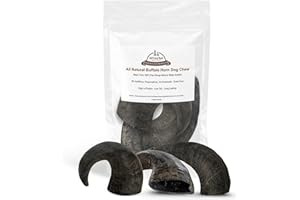 WhiteTail Naturals - Water Buffalo Horns for Dogs (Medium 3 Pack) All-Natural Dog Bone - Long Lasting Chew Bone for Aggressive Chewers and Teething Puppies