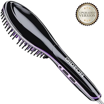 Amazon Com Gideon Heated Hair Brush Straightener Innovative