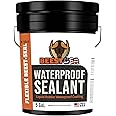 BEEST Liquid Rubber Waterproof Sealant Black, 5 Gallon Covers up to 125-175 Sq ft| Roof Sealant Waterproof Coating for Indoor & Outdoor Leak Repair| Easy to Apply Waterproofing Foundation Sealer