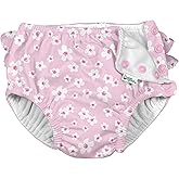 i Play Girls Reusable Absorbent Baby Swim Diapers Small Blossoms 12 Months