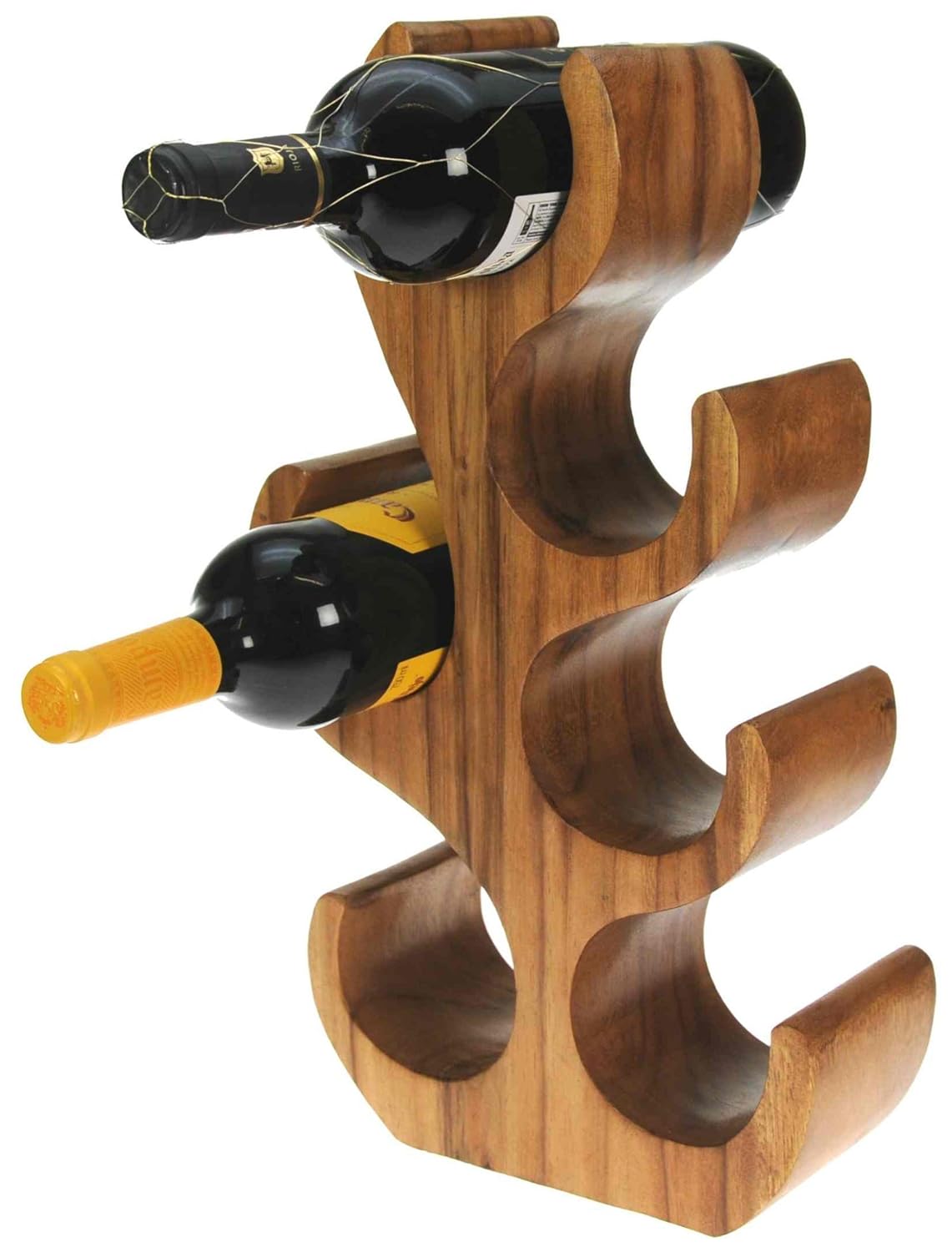 Namesakes Handcrafted Solid Wooden Wine Rack Tree Sculpture Novelty 6