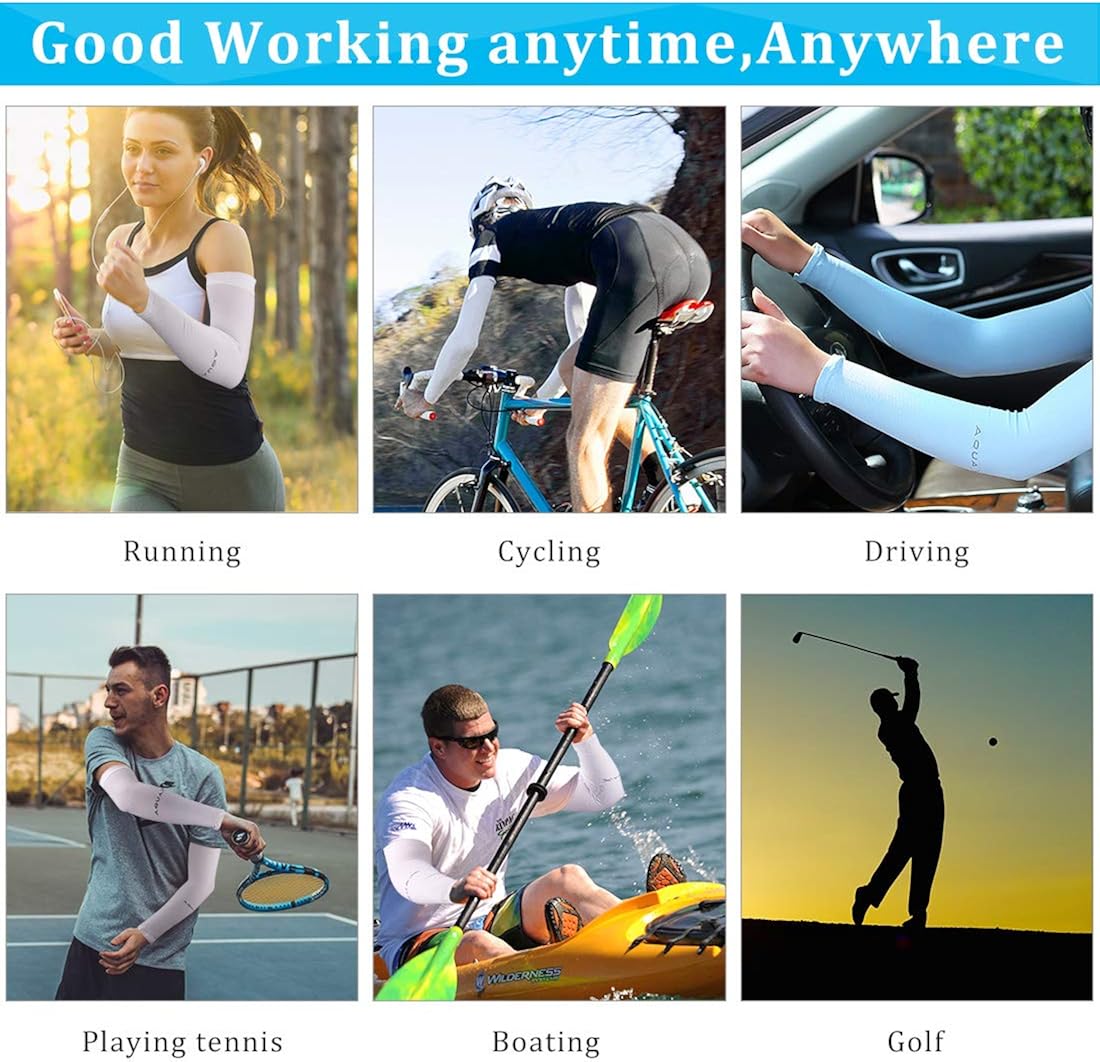 Arm Sleeves for Men Women,UV Sun Protection Cooling Sleeves to Cover Arm Tattoo for Driving Cycling Golf Fishing…: Clothing