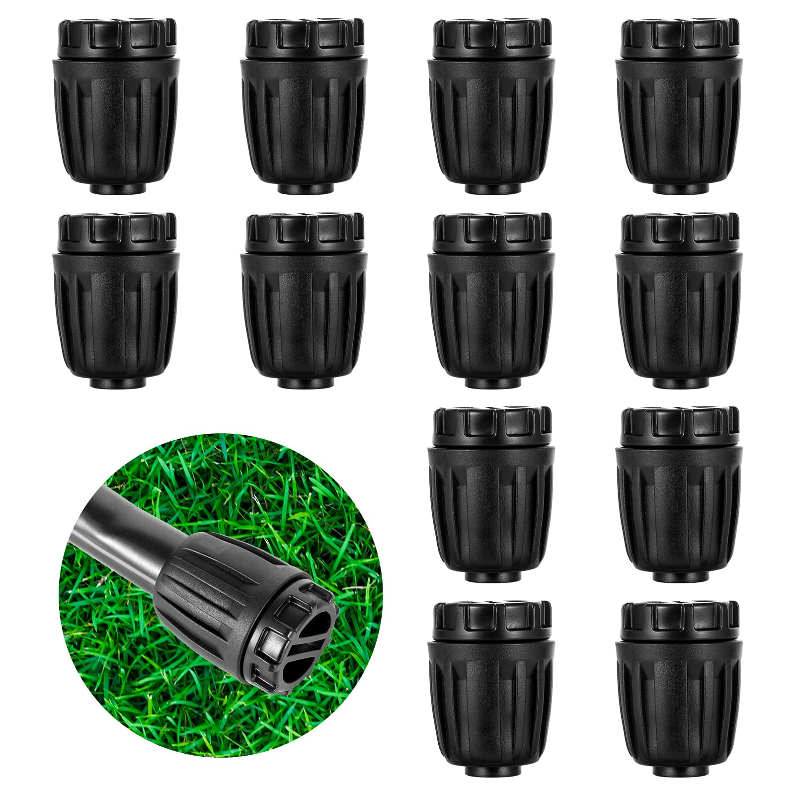 Photo 1 of 12pc 1/2"Drip Irrigation End Plugs Fittings,ANTI-LEAK Lock Barbed End Cap For (1/2" ID x0.6-0.63" OD) Drip Tubing Drip Irrigation Fittings (12Pcs 1/2 inch Irrigation End Plugs)
