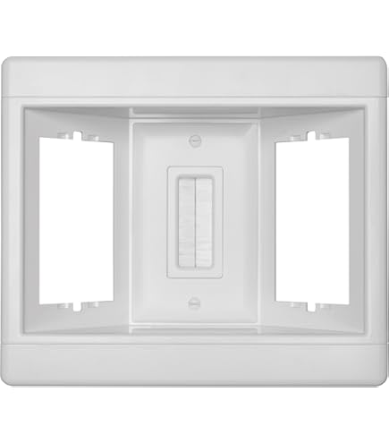 Kit De Montage Encastré Pour Téléviseur TVBR505K-1 - Boîtier 2-Gang Avec Prise - Blanc