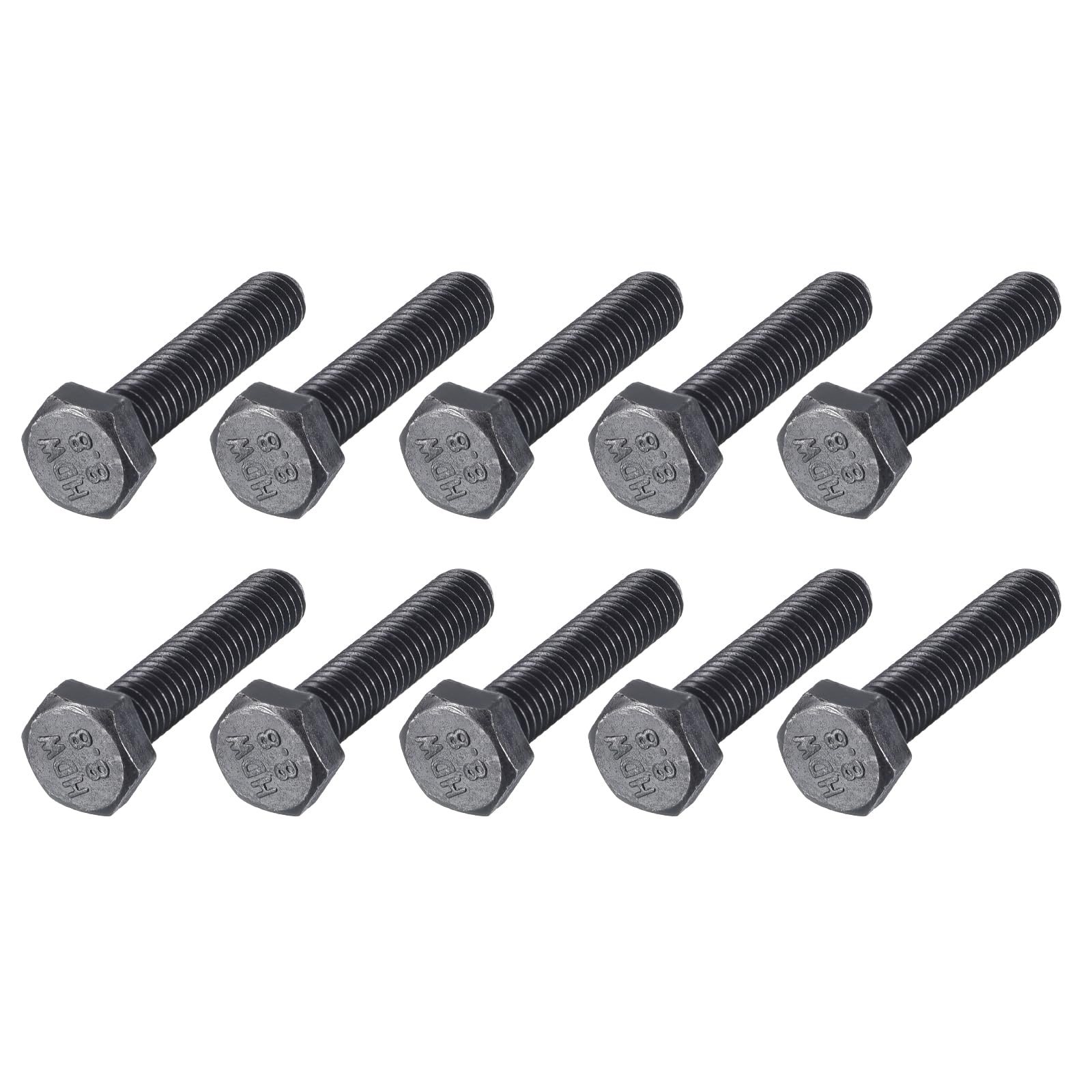 METALLIXITY Hex Bolts (M6-1x30mm) 25Pcs, 8.8 Grade Carbon Steel Fully Threaded Black Oxide, Coarse Thread UNC Hex Head Screw Bolt - for Furniture Repair — image 1