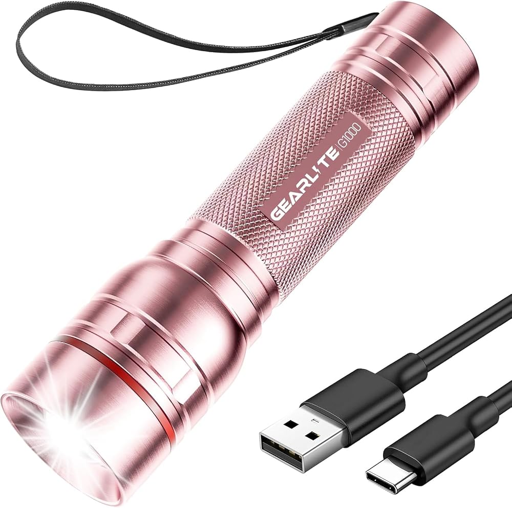 GEARLITE Rechargeable LED Torch 2000LM Zoomable Waterproof Portable