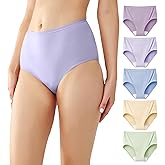 Battewa Quick Dry Incontinence Underwear for Women High Waisted Leak Proof Panties Washable Postpartum Bladder Control Cotton Briefs (Multicolor, Large, 5 Pack)