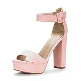 DREAM PAIRS Womens HI-LO High Heel Platform Pump