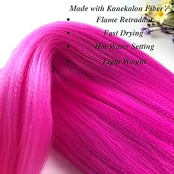 Braiding Hair Pre stetched Pink Prestretched