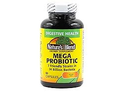 Natures Blend Mega Probiotic Capsules, 60 Count Per