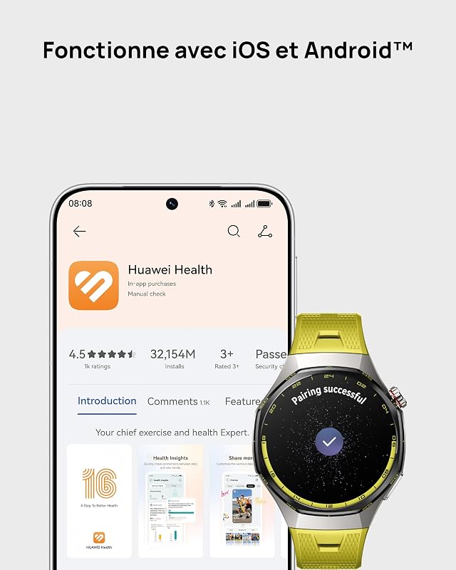 Watch GT 7 Pro 46mm Montre connectée, Jusqu'à 21 Jours, ECG, Noir