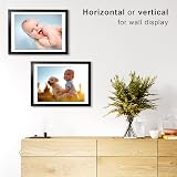 EGOFINE 30x40cm Black Solid Wood Picture Frame Acrylic Glass Mat 14x11 view 5