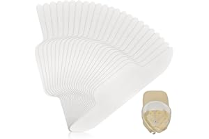 DAIRRR FUUU Hat Sweat Liner Shields Absorbing Pad 50 Pcs, Disposable Protector Cap Sweat Bands Prevents Stains for Baseball Golf Cap Men Women Outdoor Sports or Work, White