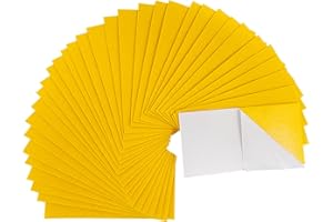 Jtnohx Self Adhesive Felt Sheets, Adhesive Backed Felt, 33 Pcs 4" x 8" Felt Adhesive, Assorted Color Sticky Back Stiff Felt for Crafts DIY Sewing School Projects Decoration (Yellow)