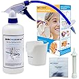 BOCOOLIFE Ear Wax Removal Kit - Safe & Effective Ear Cleaning System Cleaner with 3 Replacement Tips, Manual Flush Washer for Gentle Wax Remover, Includes Wash Basin for Easy Irrigation and Flushing