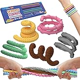 Christmas Stocking Stuffers Gift for Kids, Sensory Fidget Sticks 8-Pack - Textured Relaxation Bars for Anxiety & Stress Relief, Quiet ADHD/Autism Fidget Toys for Classroom (Multicolor)