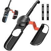 FUNDIARY Fishing Rod for Switch 2 Joycon, Comfortable Accessories Compatible with Fishing Game for Legendary Fishing, Bass Pro Shops: The Strike & Fishing Star World Tour, Ideal Gifts for Men - Black