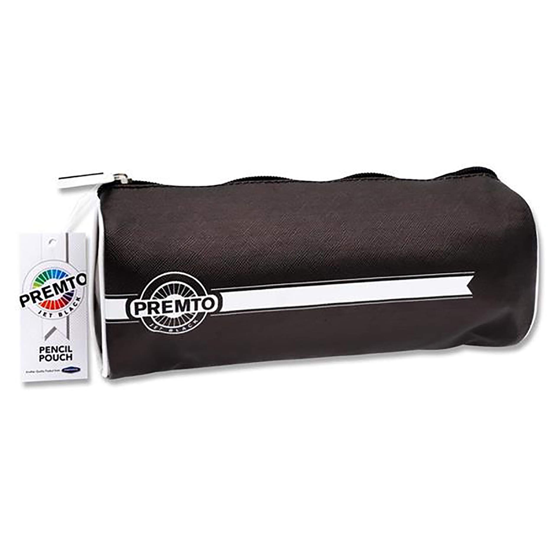 Premier Stationery Premto Rectangular Pencil Pouch - Jet Black.