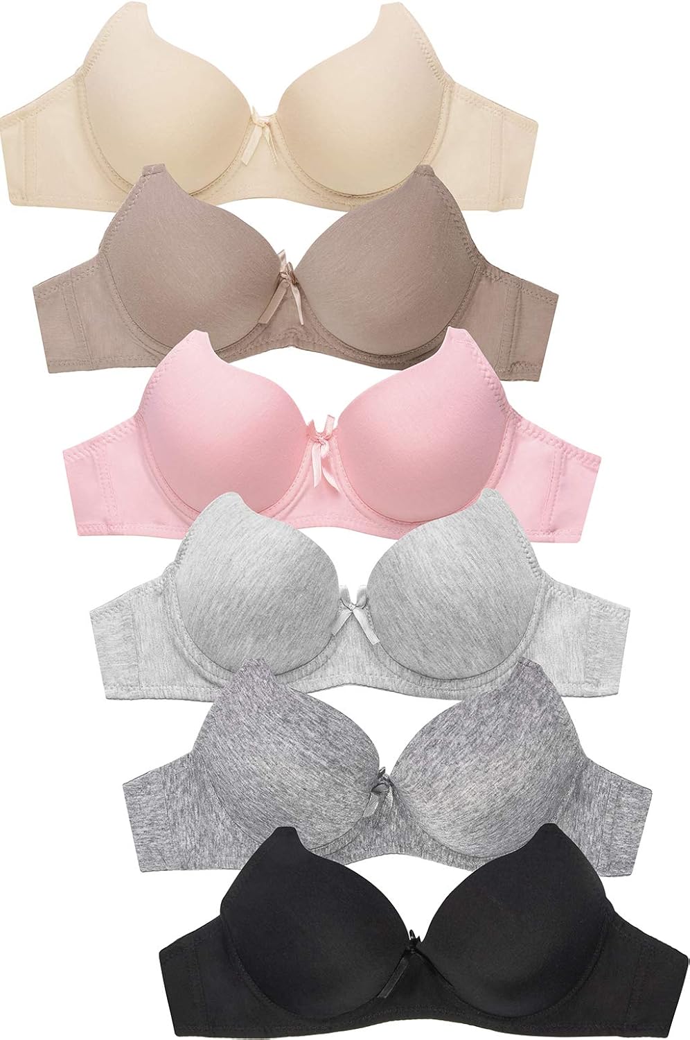 Damen Premium Full Coverage Baumwolle BH (6er Pack) Amazon.de Bekleidung