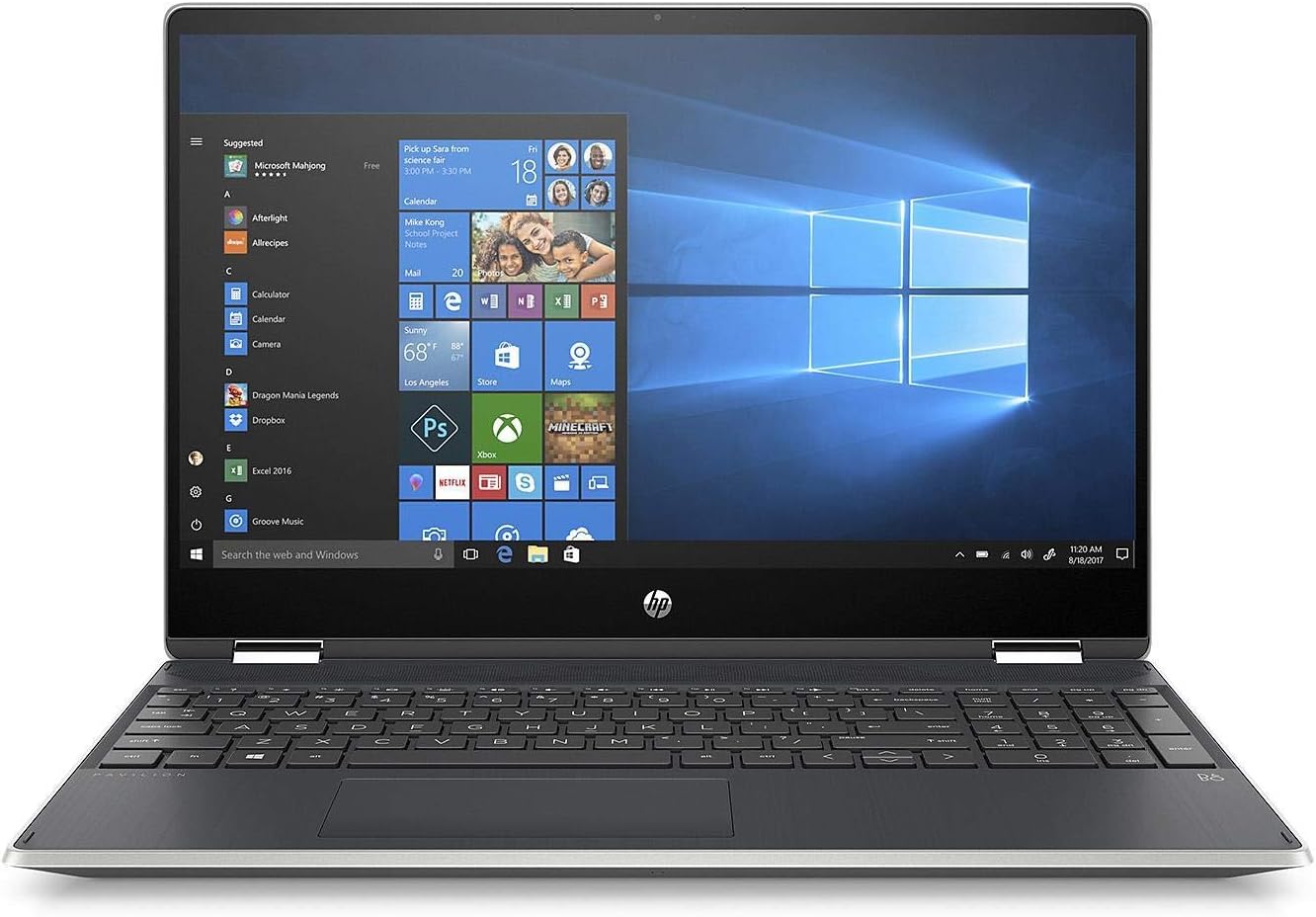 HP Pavilion X360 15.6" HD Convertible Touch Laptop, Intel Core i5-8265U Processor, 20GB Memory: 16GB Intel Optane + 4GB RAM, 1TB Hard Drive (Renewed)