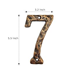 5.5 Inch House Numbers, Cast Iron Home Address