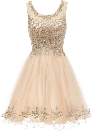 beige homecoming dress
