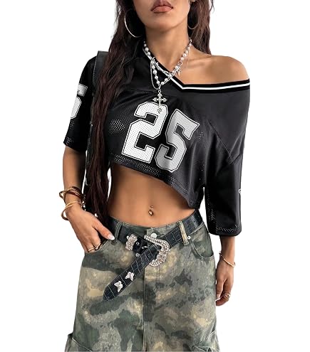Amazon.com: SOLY HUX Women's Y2k Leopard Number Graphic Oversized