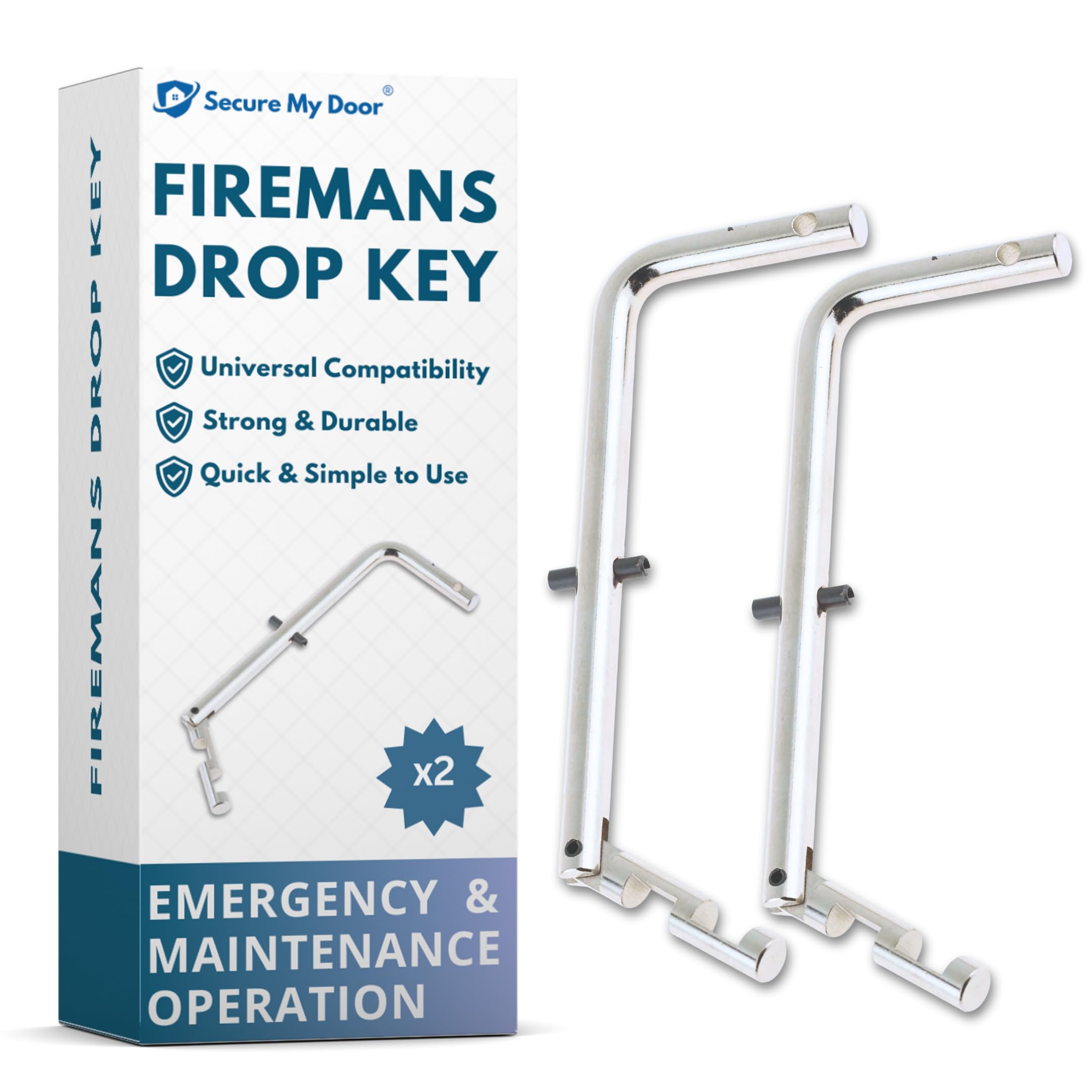 SecureMyDoor Firemans Drop Key for Fire Brigade | Universal Fit for Maintenance & Emergency Panels | Durable & Handy - Essential Tool for Emergency Services (2)