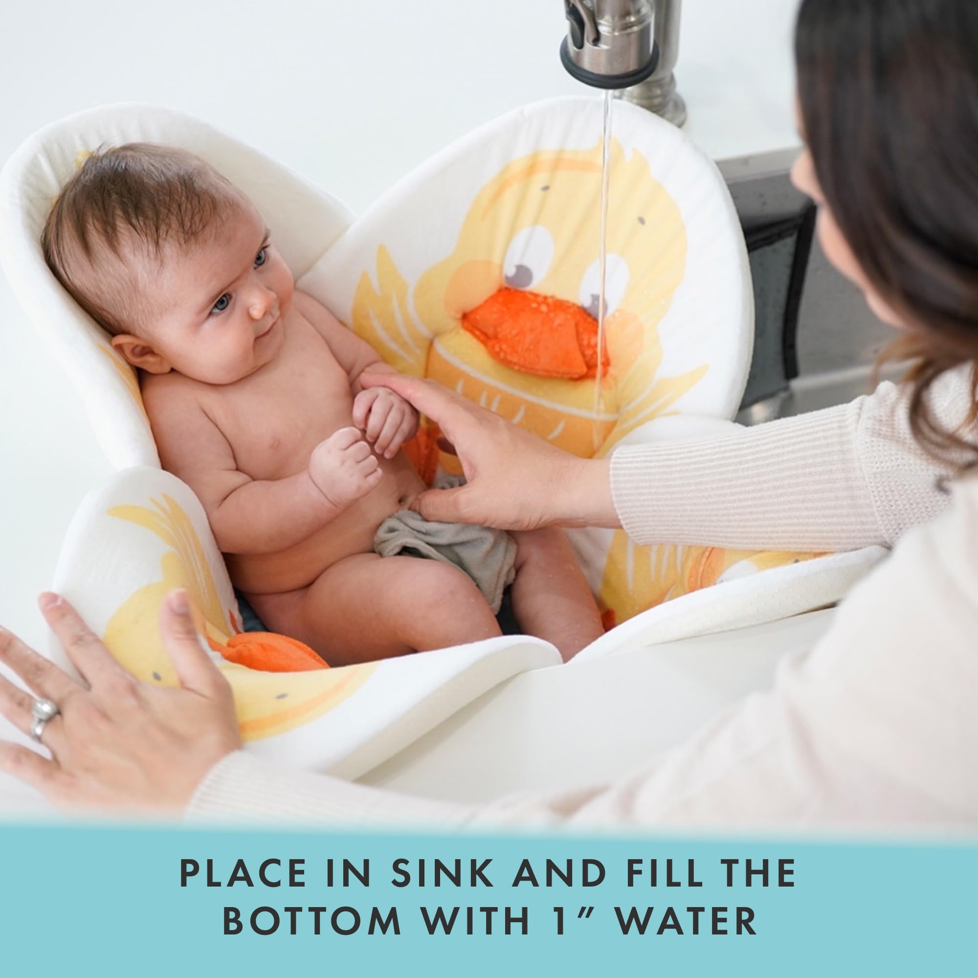 Blooming Bath Baby Bath Seat - Baby Tubs for Newborn Infants to Toddler 0 to 6 Months and Up - Baby Essentials Must Haves - The Original Washer-Safe Flower Seat (Pond Pal Duckling)