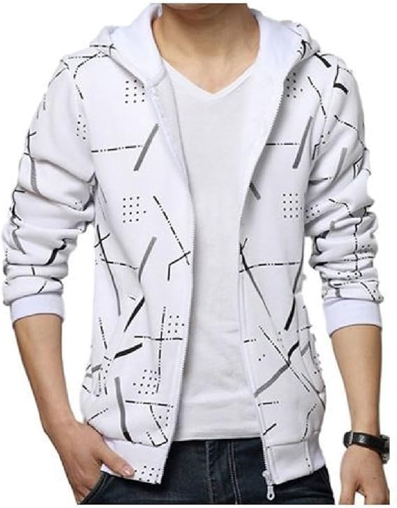 Amazon Yamssy メンズ ジップアップ パーカー フード カジュアル