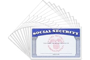 BODUOYEJIEYI 6 Pack Card Protector Social Security, Medicare, Credit & Driver's License Sleeve 3.8x2.32in