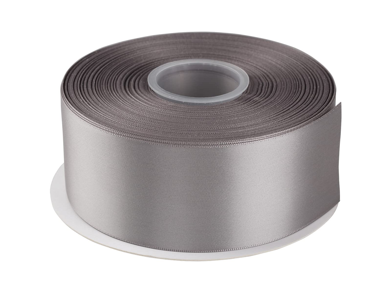 AVANAVA 50mm Wide Double Face Satin Ribbon - 45 Meters (012-Silver)