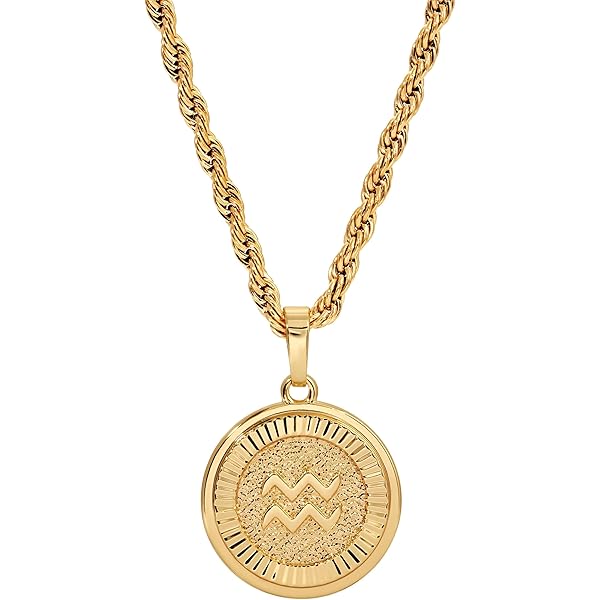 10k Yellow Gold Virgo Zodiac Charm Pendant – With Genuine Blue Sapphire September Birthstone, Personalized Astrology Jewelry - View #2