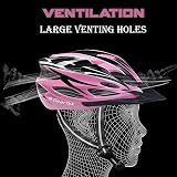 GearTek Bicycle Helmet With Sun Visor Lightweight Adjustable Unisex Pink/Black view 4