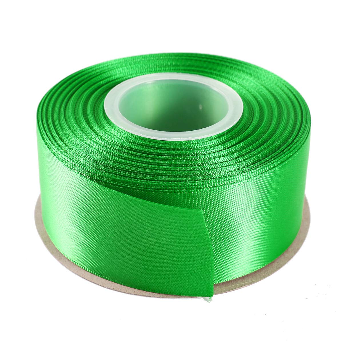 ITIsparkle 38mm Double Faced Satin Ribbon 22 Meters-Roll Set for Gift Wrapping Party Favor Hair Braids Hair Bow Baby Shower Decoration Floral Arrangement Craft Supplies, Emerald Ribbon