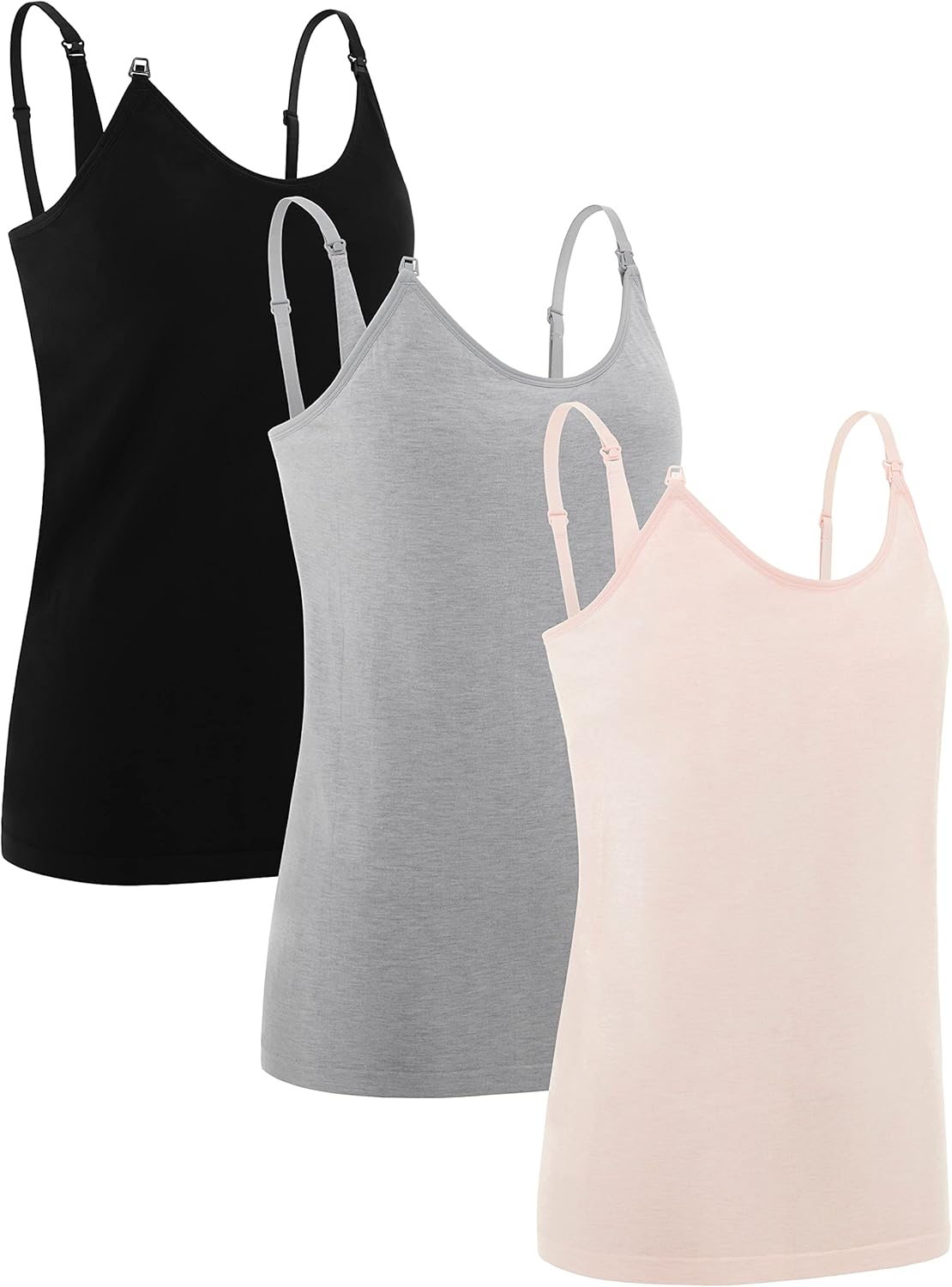 Under Control Women's Maternity Nursing Tops & Tees Tank Top Camisole (3 Pack) at  Women’s Clothing store