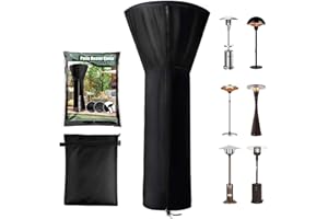 DoreenBow Patio Heater Cover 420D Oxford Fabric Outdoor Heater Cover Waterproof with Zipper Anti-Snow, Wind-Resistant Dust-Proof Cover for Patio Heater (89'' H x 33" D x 19" B)