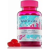 Watch & Sea Flourishing Hair Gummies - Hair Vitamins for Hair Growth and Thickness with Biotin, and Marine Collagen for All Hair Types - Passion Fruit Flavor - 60 Gummies