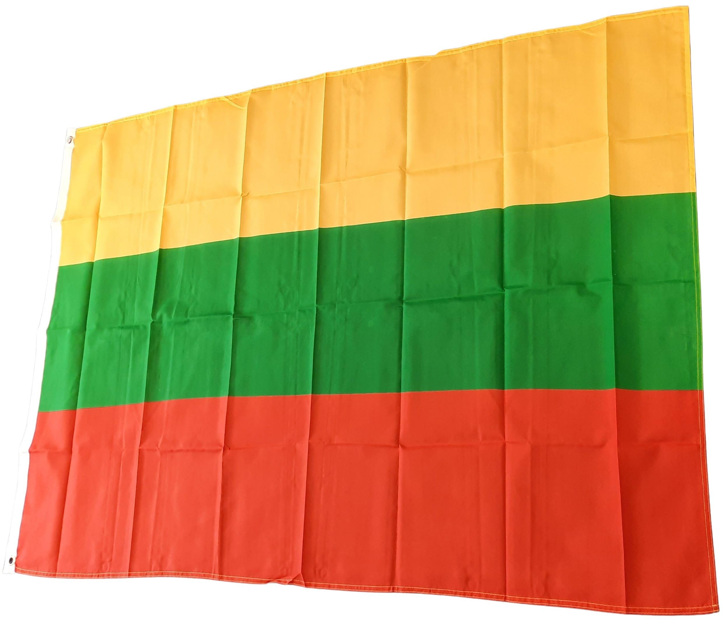 NWFlags Lithuania Flag 3ft x 2ft 75d Premium Polyester Suitable For Flagpoles | Strong Polyester 3x2 foot material Lithuanian flag with Eyelets