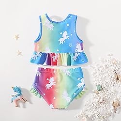 YWFSHOP Toddler Baby Girls Swimsuit Cute Ruffle 2