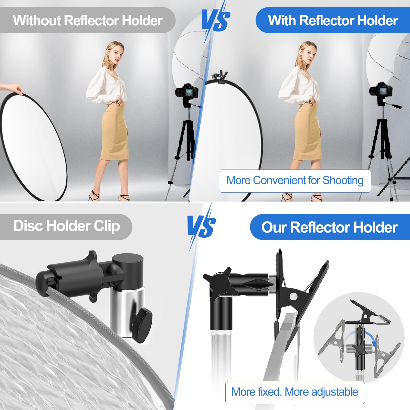 EMART Photography Reflector Holder, Photo Video Studio 5/8