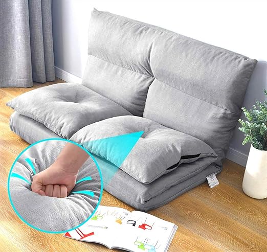 Amazon Com Fabric Floor Couch Lounge With 5 Adjustable Reclining