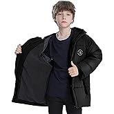 maoo garden Boys Puffer Winter Jacket Fleece Lining Heavyweight Water-Resistant Coat for Big Kids
