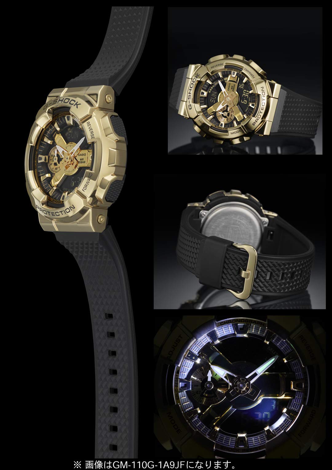 G-SHOCK(ジーショック) Casio GM-110 Classic Color Wristwatch, multicolor (black / silver), Shock Resistant