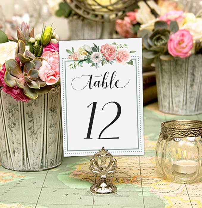 Darling Souvenir Calligraphy 1 12 Floral Table Numbers Wedding Ds Jstn1 Wedding Centerpieces Table Da C Cor Home Garden Pumpenscout De