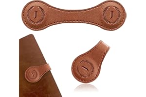 SHINETRIM Handmade Personalized Leather Magnetic Bookmark - Custom Initial Letter Design with 26 Alphabet Choices - Durable Bookmark for Readers, Book Lovers, Women & Kids