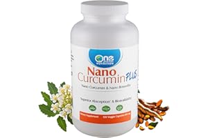 One Planet Nutrition Nano Curcumin Plus 500 mg Veggie Capsules (120 Servings), Nano Curcumin with Boswellia for High Absorption, Supports Joint & Immune Health, Non-GMO, Vegan, Gluten-Free
