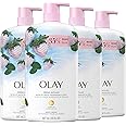 Olay Fresh Outlast White Strawberry & Mint Scent Body Wash for Women, 33 fl oz (Pack of 4)
